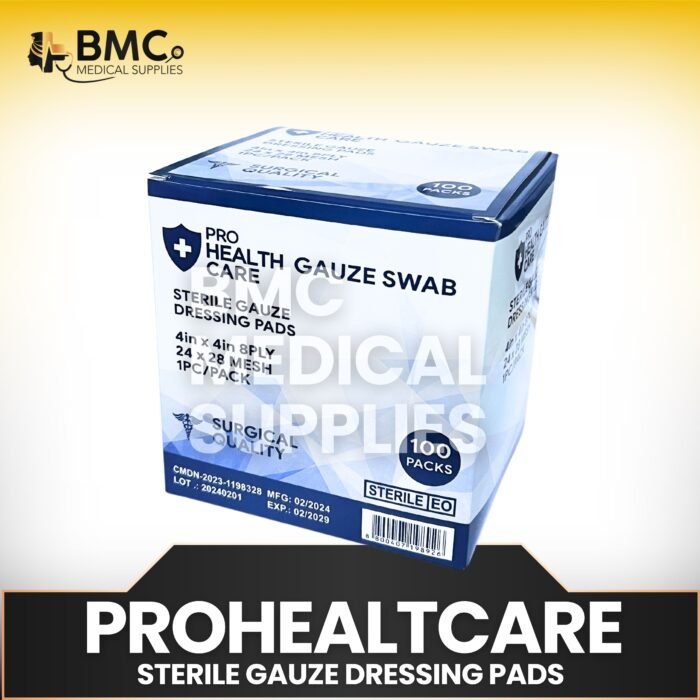 Prohealthcare Sterile Gauze Pad 4×4 (Sold Per Box)