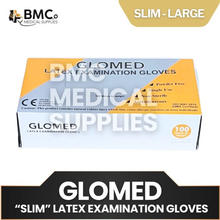 Glomed Slim Latex Examination Gloves (Sold Per Box) - Image 5