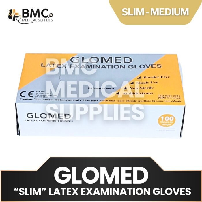 Glomed Slim Latex Examination Gloves (Sold Per Box) - Image 4