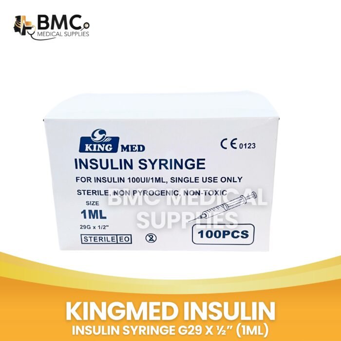 Kingmed Insulin Syringe Sterile G29 (1×1/2″)