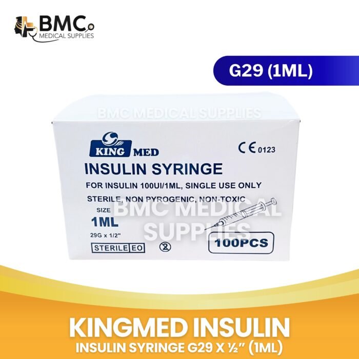 Kingmed Insulin Syringe Sterile G29 (1x1/2") - Image 3