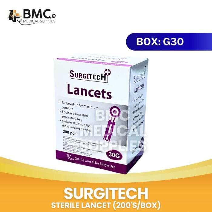 Surgitech Blood Lancet Gauge 30 (Sterile)