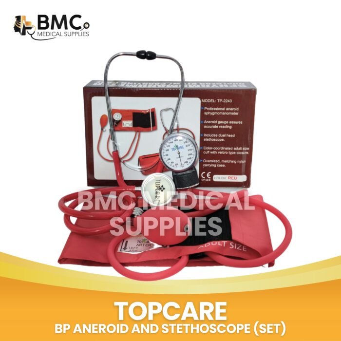 Topcare | BP Apparatus Set Adult (Stethoscope & Aneroid) Colored - Image 3