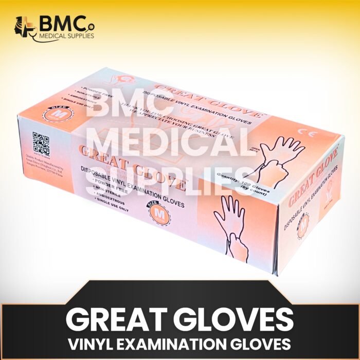 Great Gloves Vinyl Examination Gloves (Sold Per Box)