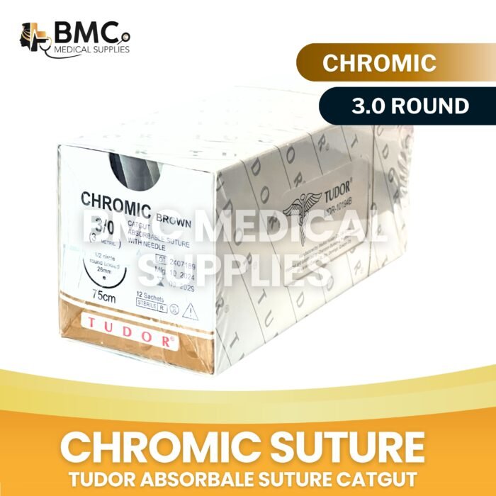 Chromic Sutures 0,1,2,3,4, Round & Cutting ( Sold Per Box-12’s)