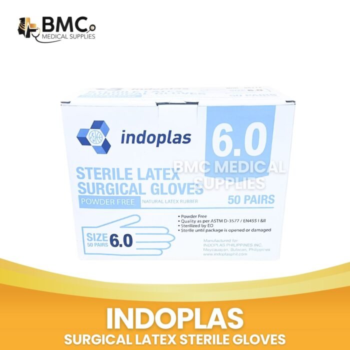 Indoplas Sterile Gloves All Sizes (Sold Per Box-50pairs) - Image 6