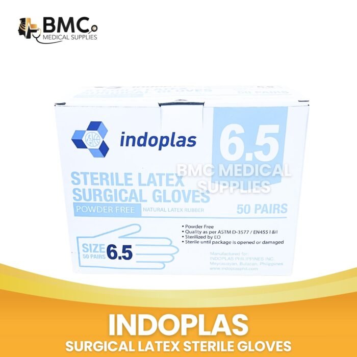 Indoplas Sterile Gloves All Sizes (Sold Per Box-50pairs) - Image 5