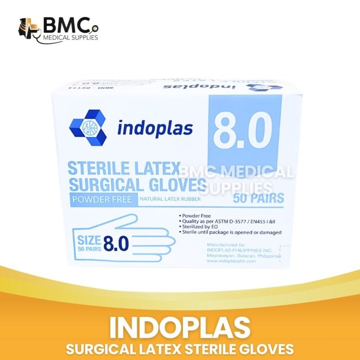 Indoplas Sterile Gloves All Sizes (Sold Per Box-50pairs) - Image 3